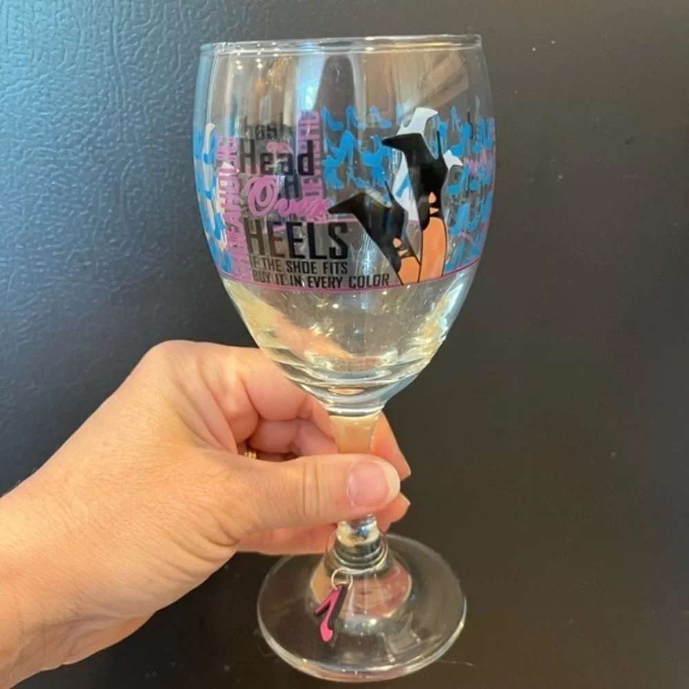 Wine Glass Head over Heels Shoe Shopaholic